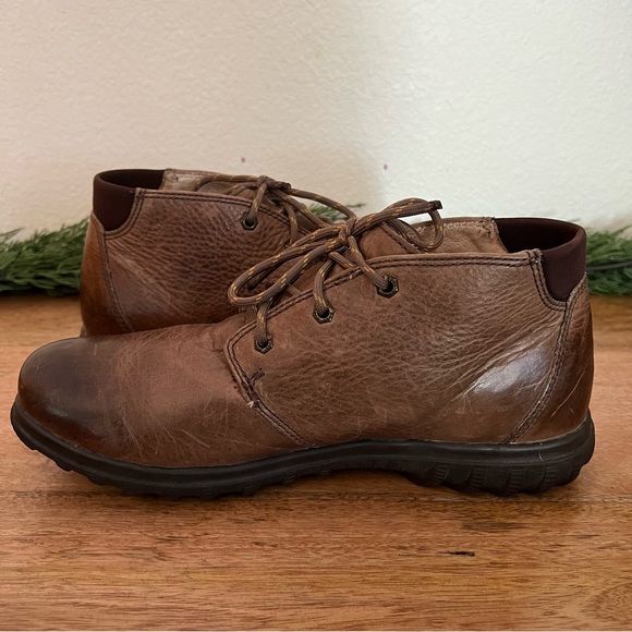 Bogs Eugene Chukka Ankle Boots 9 M Brown Lace Up Shoes Waterproof Leather Mens - Picture 9 of 17